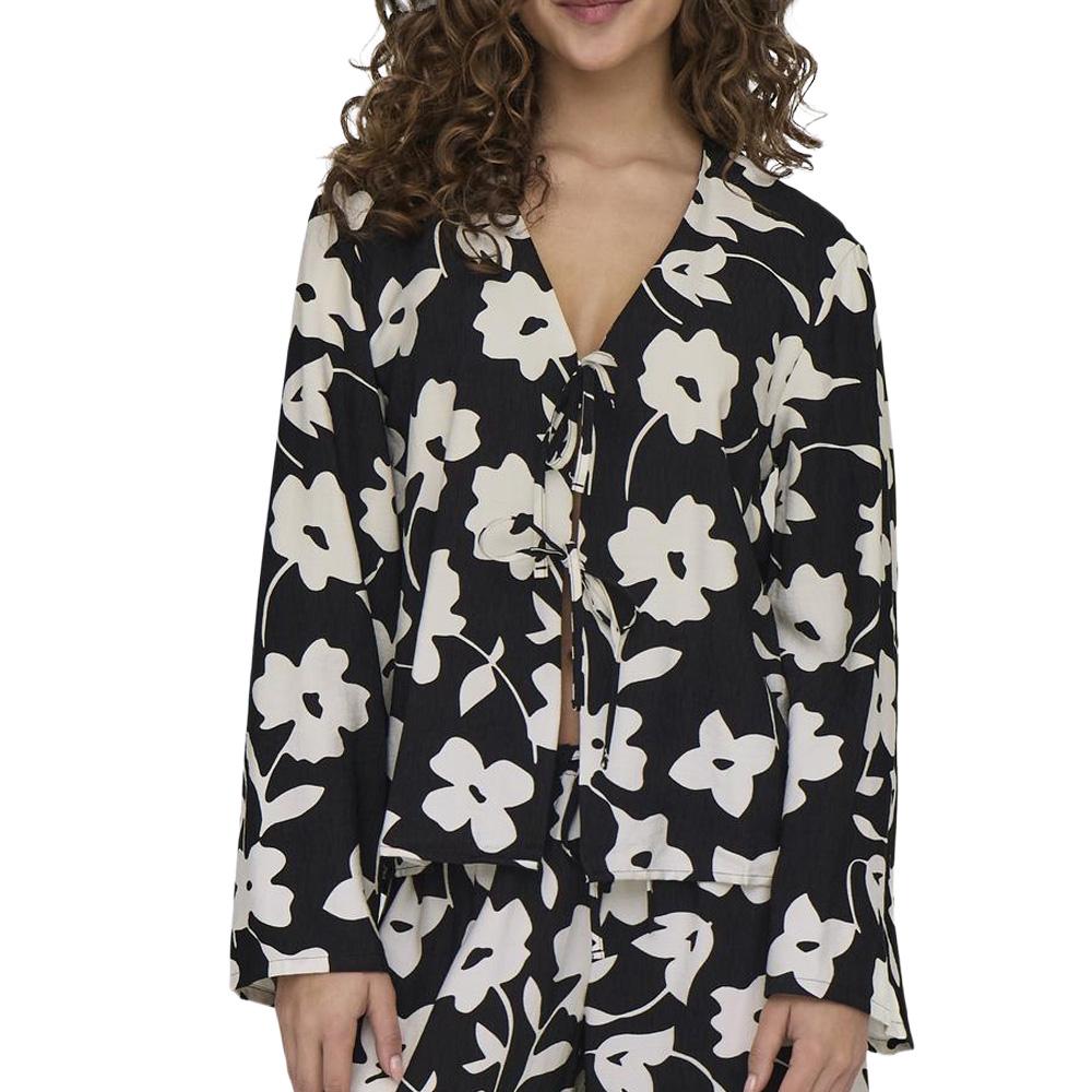 Blouse Noire/Blanche Femme JDY Silas pas cher