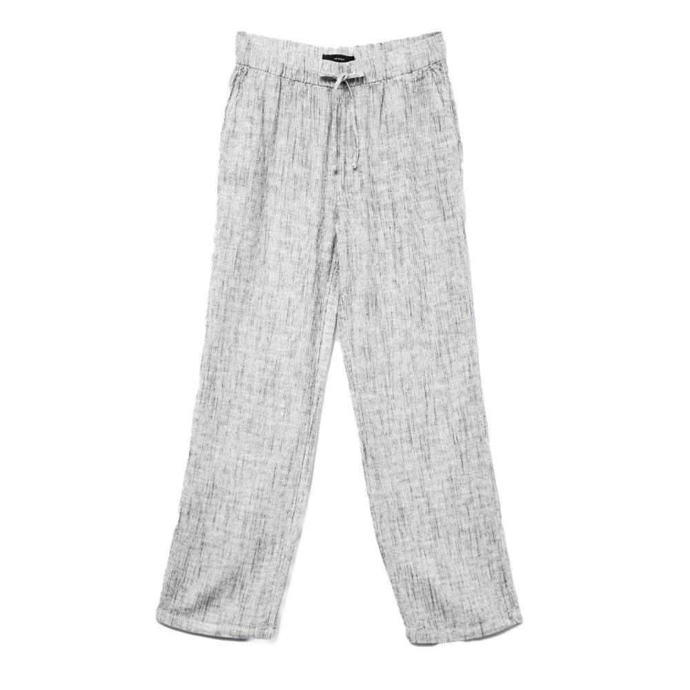 Pantalon Toile Noir/Blanc Femme Vero Moda Line pas cher