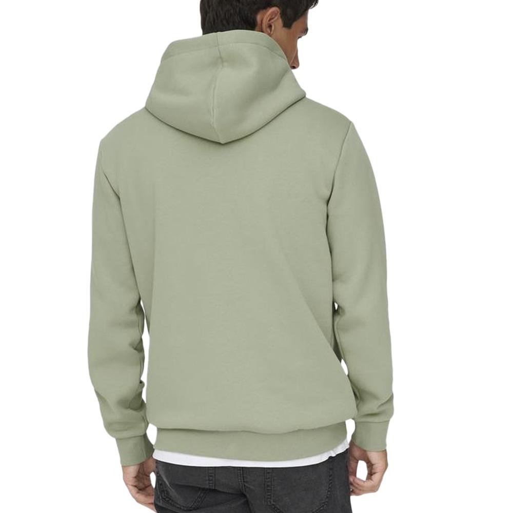 Sweat à Capuche Vert Moyen Homme Only & Sons Ceres vue 2