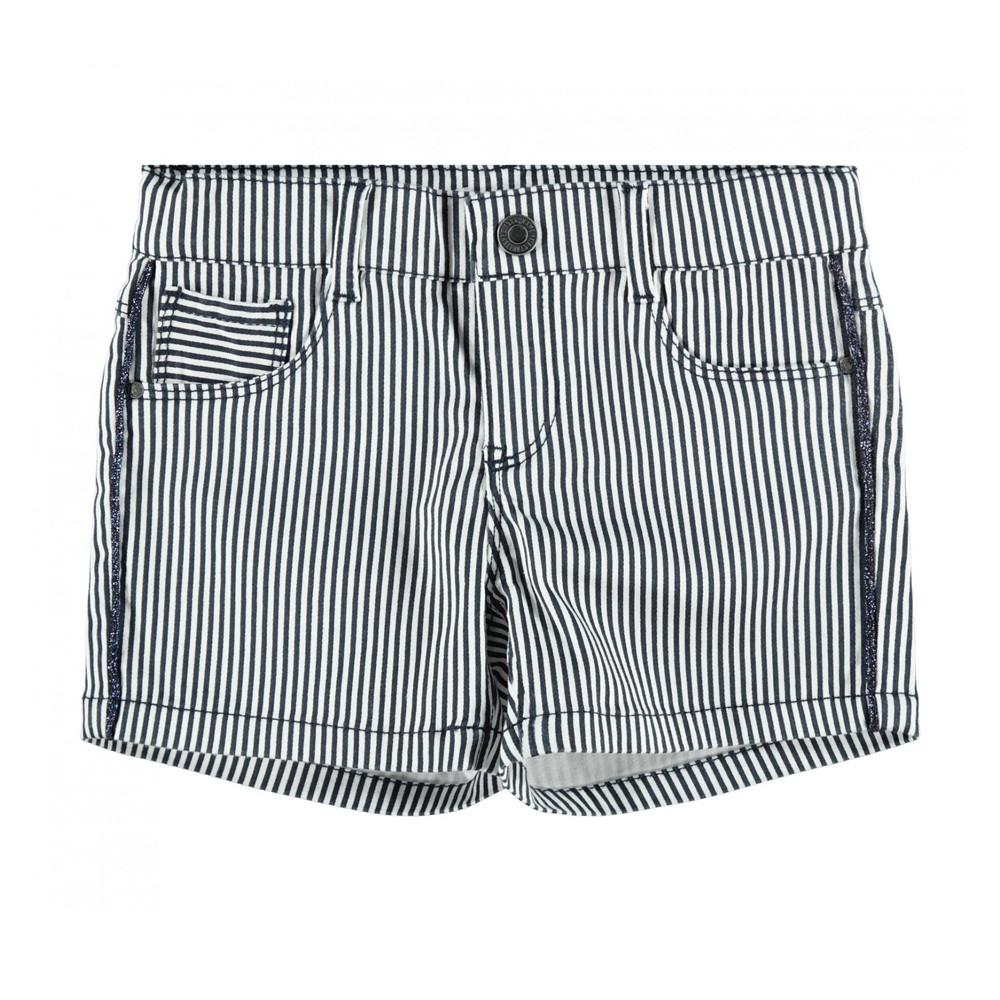 Short en Toile à Rayures Fille SALLI pas cher