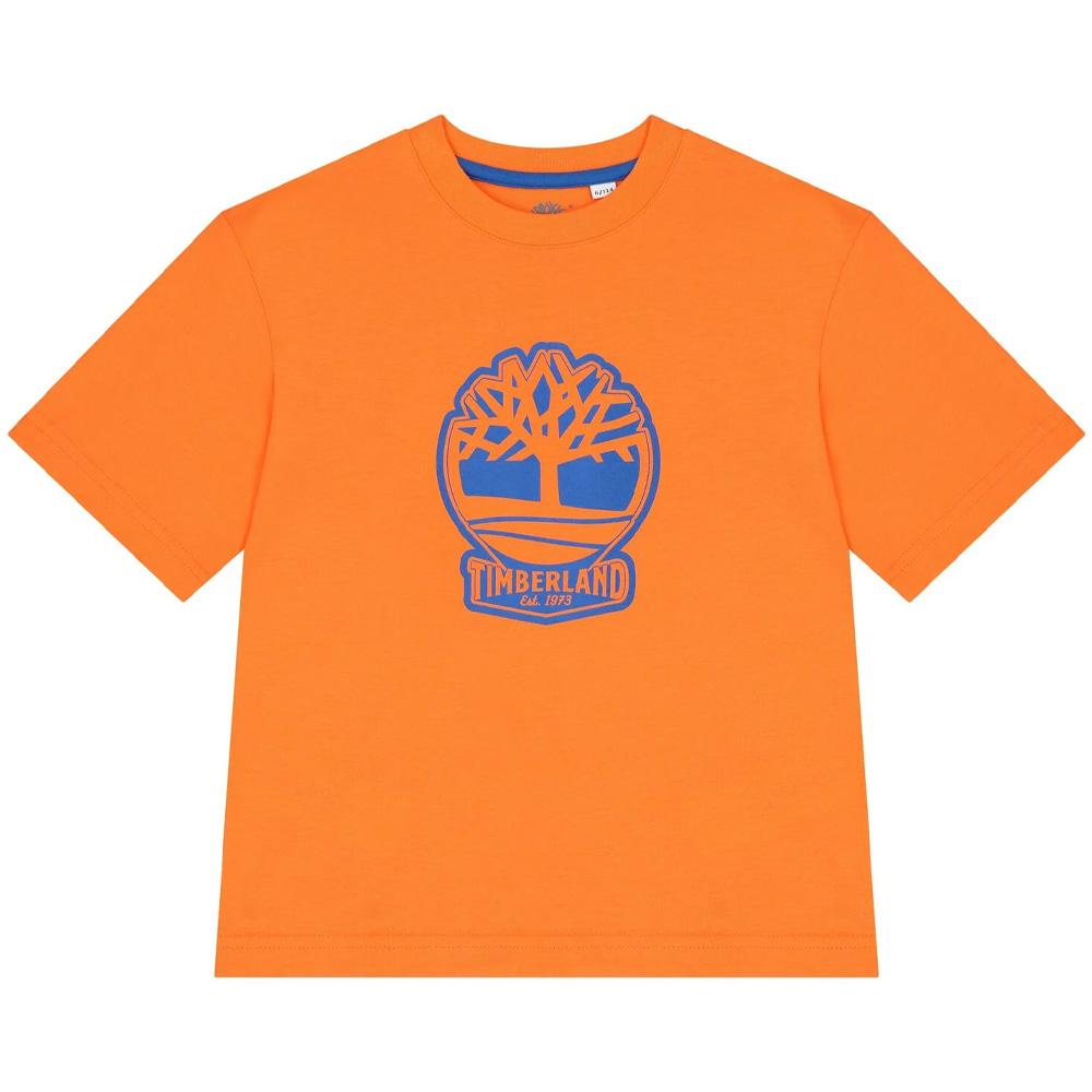Camiseta naranja/azul para niño Timberland T60422 ver 2