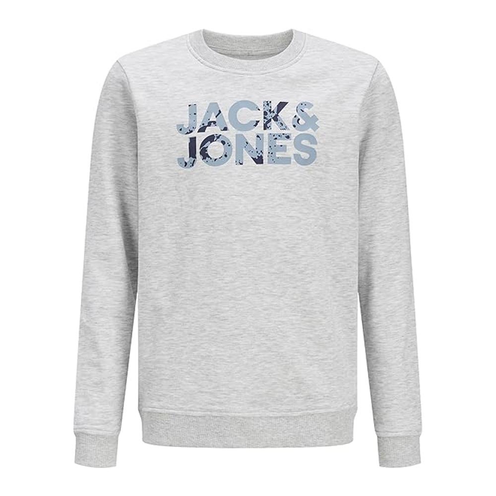 Sweat Gris Chiné Garçon Jack & Jones Splash pas cher