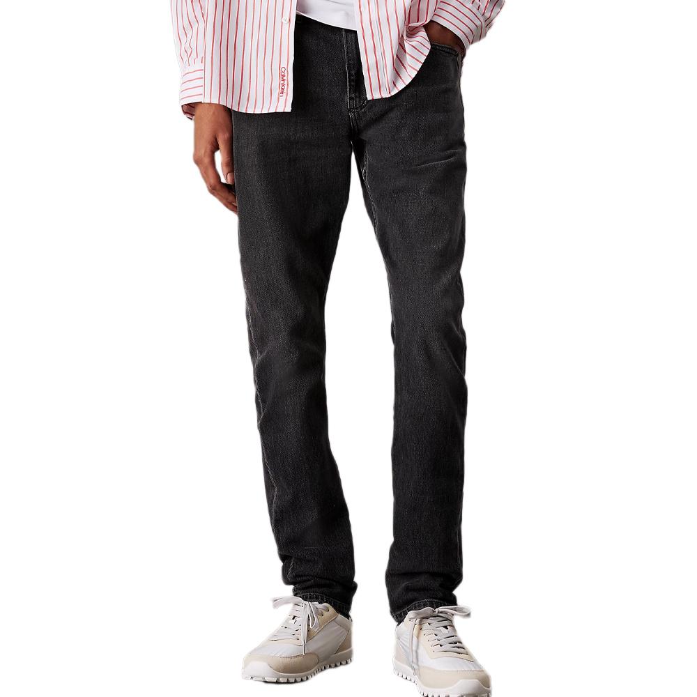 Jean Slim Taper Noir Homme Calvin Klein Jeans J30J327149 pas cher