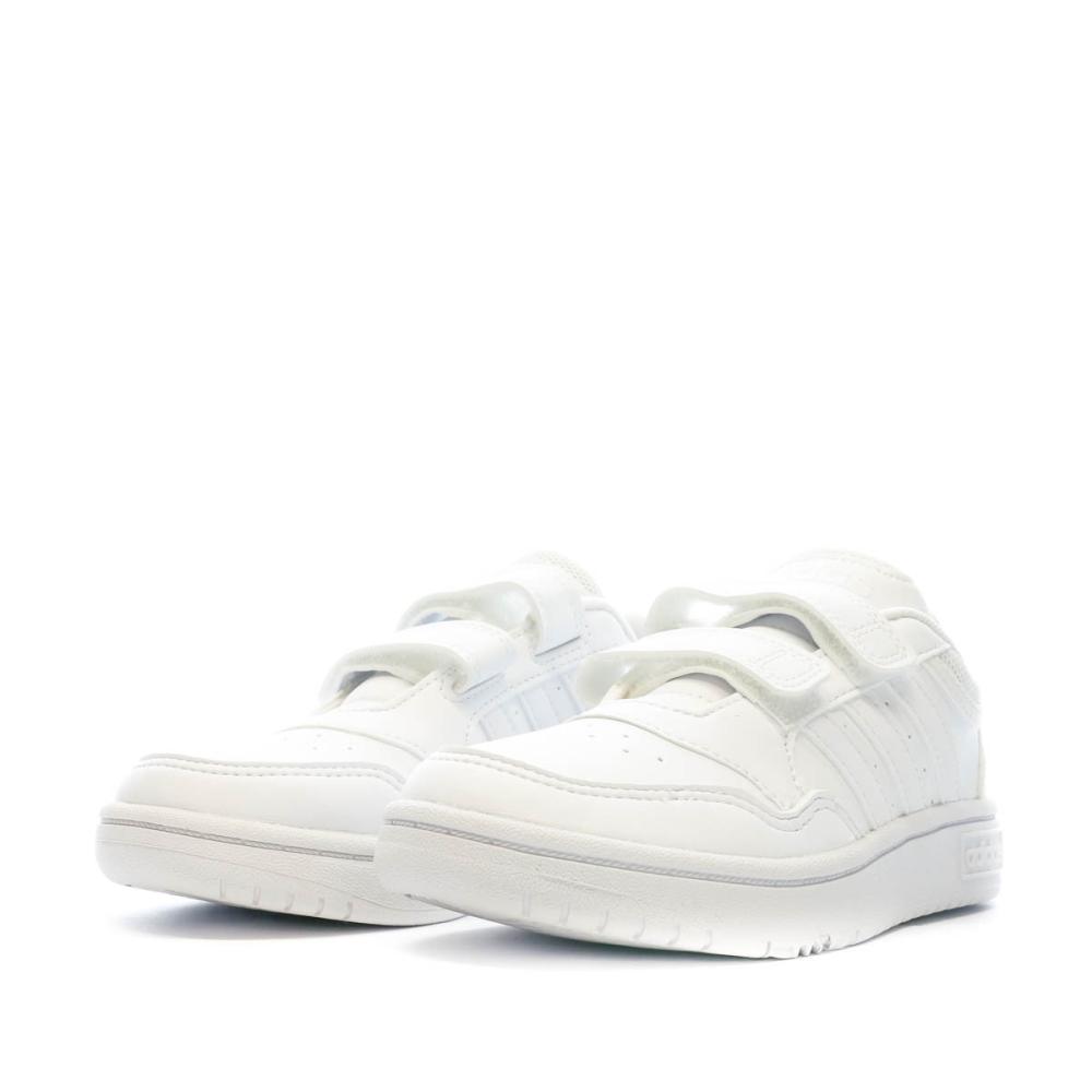 Baskets Blanches Garçon Adidas Hoops vue 6
