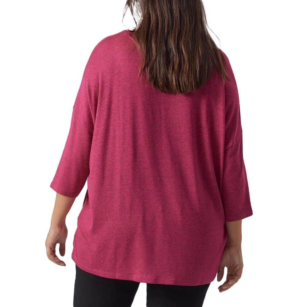 Pull Fushia Femme Vero Moda Curve Brianna 3/4 vue 2