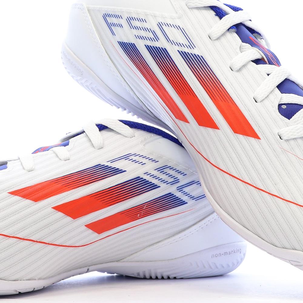 Chaussures de Foot Blanches Adidas F50 Club In vue 7