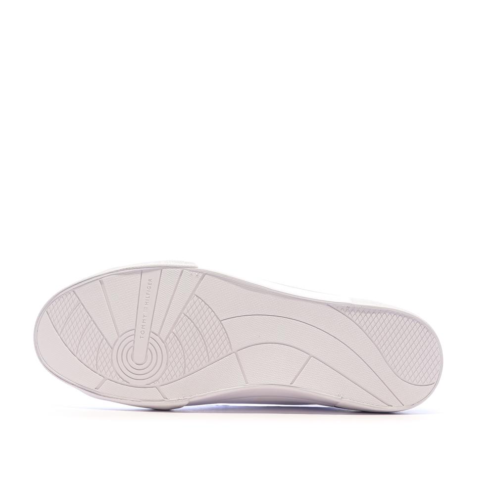 Baskets Blanches Cuir Homme Tommy Hilfiger Core Corporate Vulc vue 5