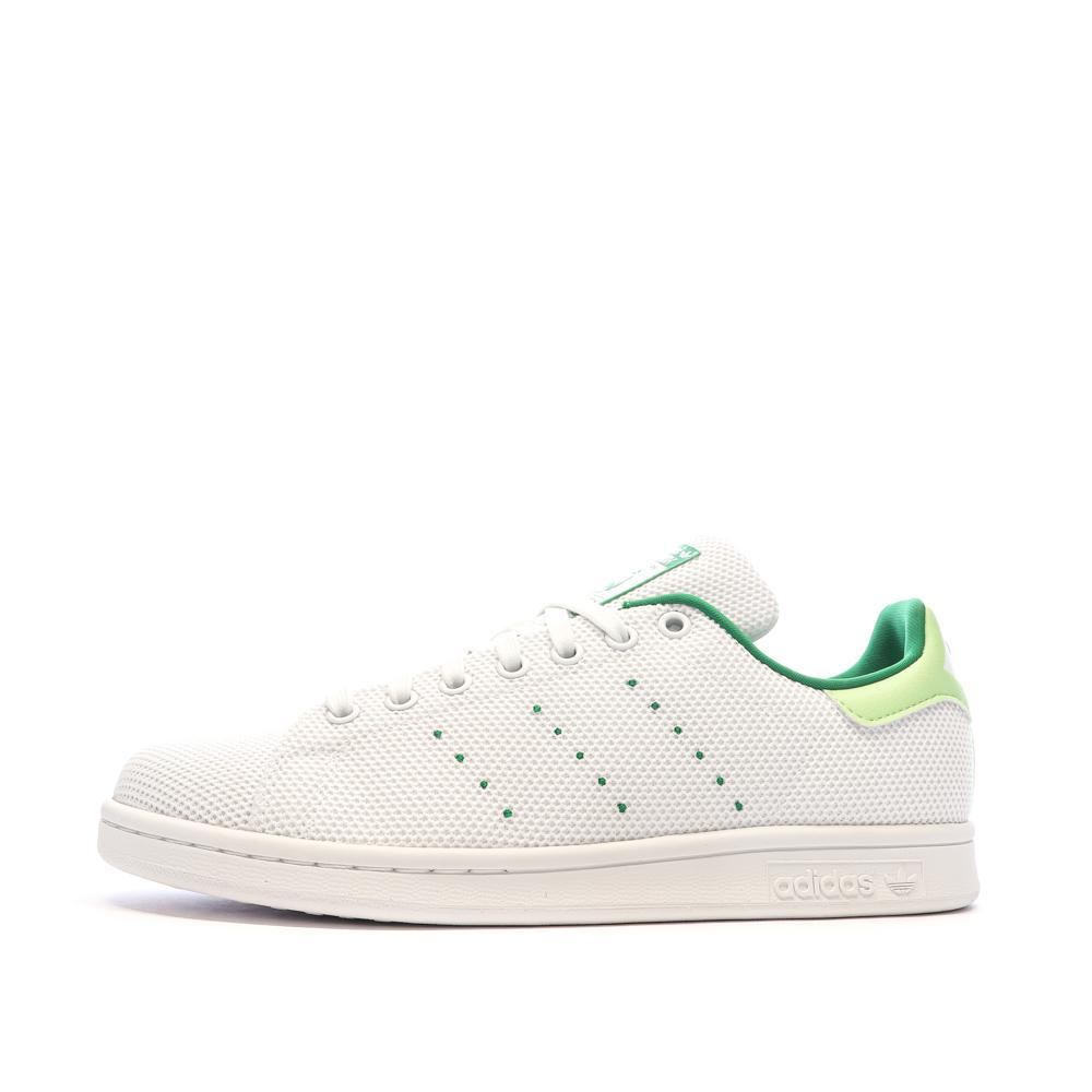 Baskets Blanches/Vertes Homme Adidas Stan Smith ID3116 pas cher