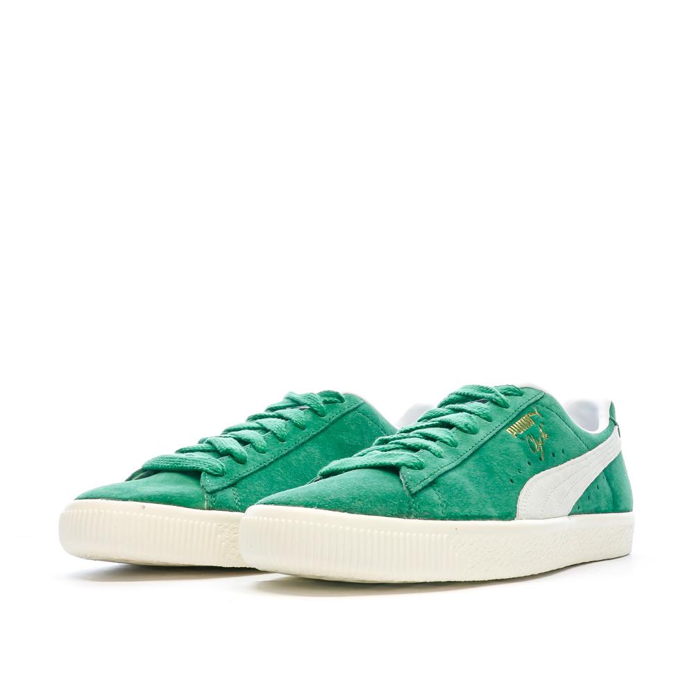 Baskets Vertes Homme Puma Clyde Og vue 6