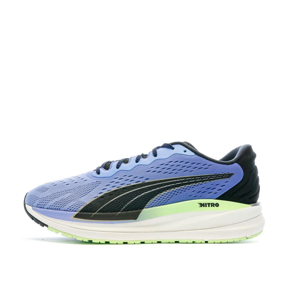 Chaussures de Running Noir/Bleu Homme Puma Magnify Nitro Surge pas cher