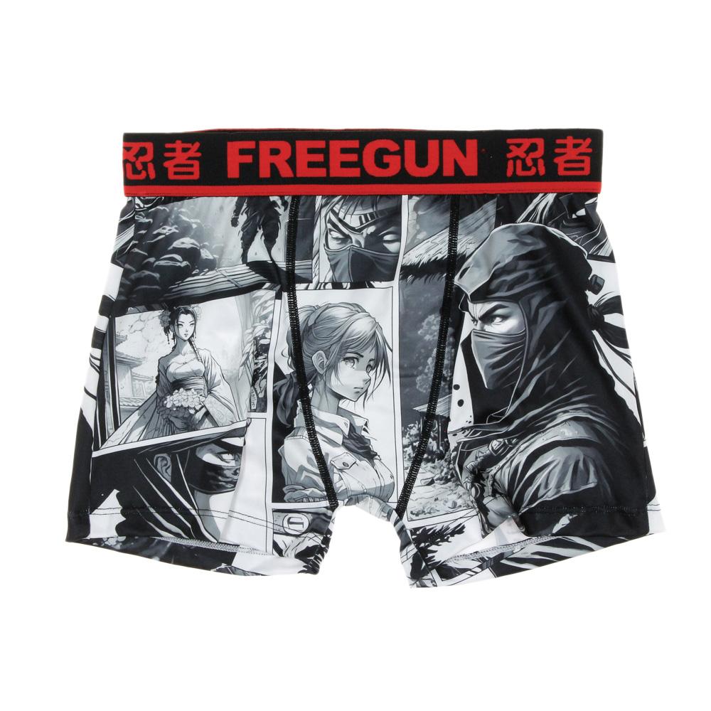 Boxer Noir/Rouge à Imprimés Garçon Freegun Vib vue 2