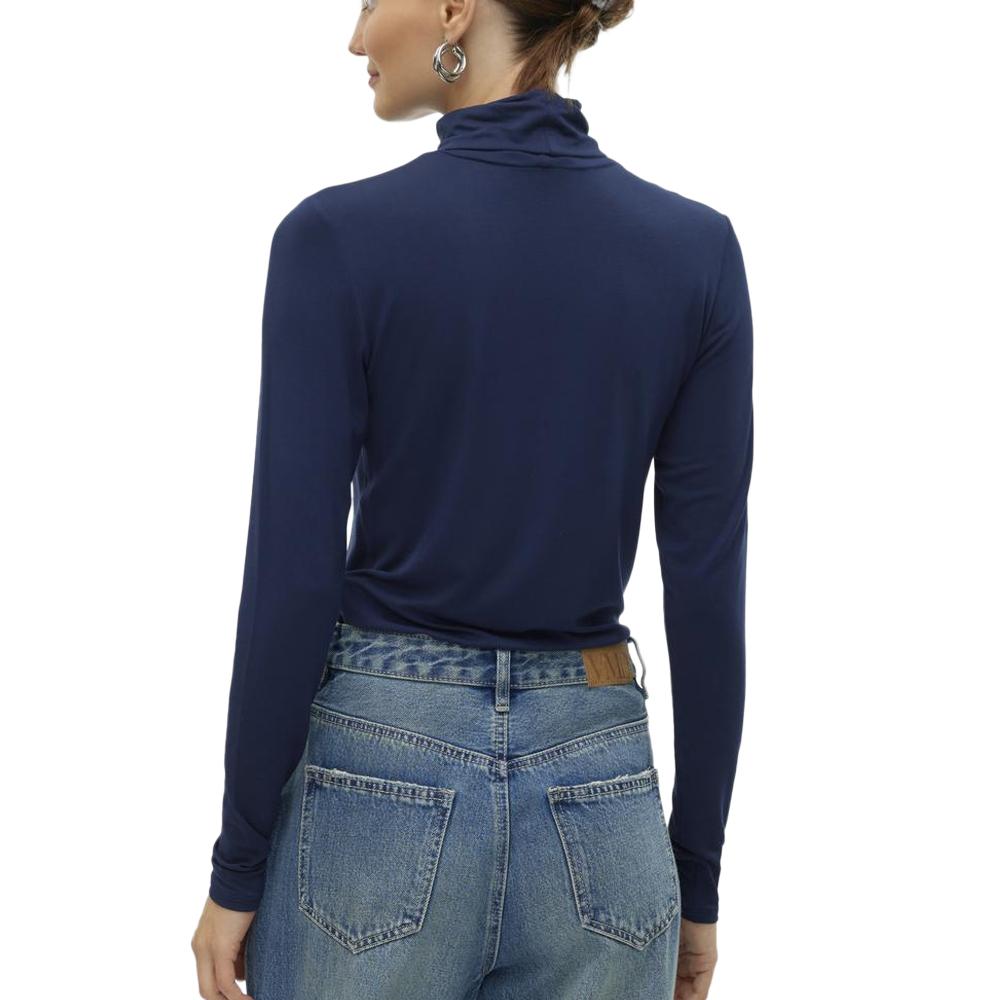 T-Shirt Col Roulé Marine Femme Vero Moda Alberte vue 2