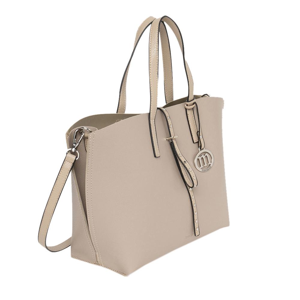 Sac à Main Taupe Femme Manoukian Lotus vue 3