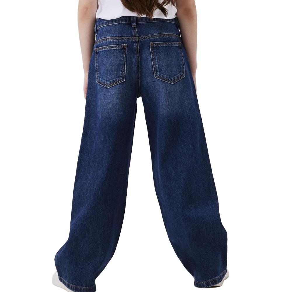 Jean Regular Bleu Foncé Fille Name it Wide 5529 vue 2