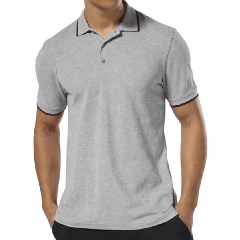 Polo Gris Homme Reebok Training Essentials pas cher