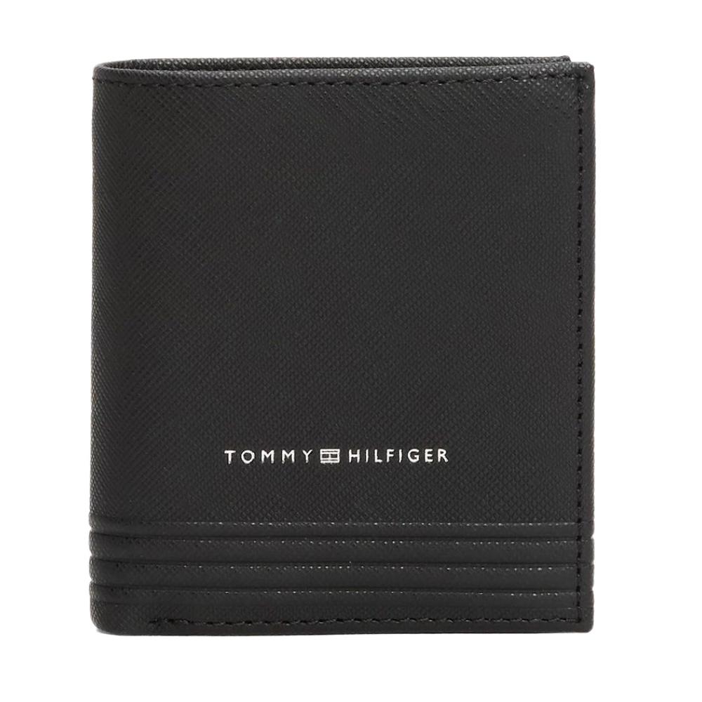 Portefeuille Noir Homme Tommy Hilfiger Trifold pas cher
