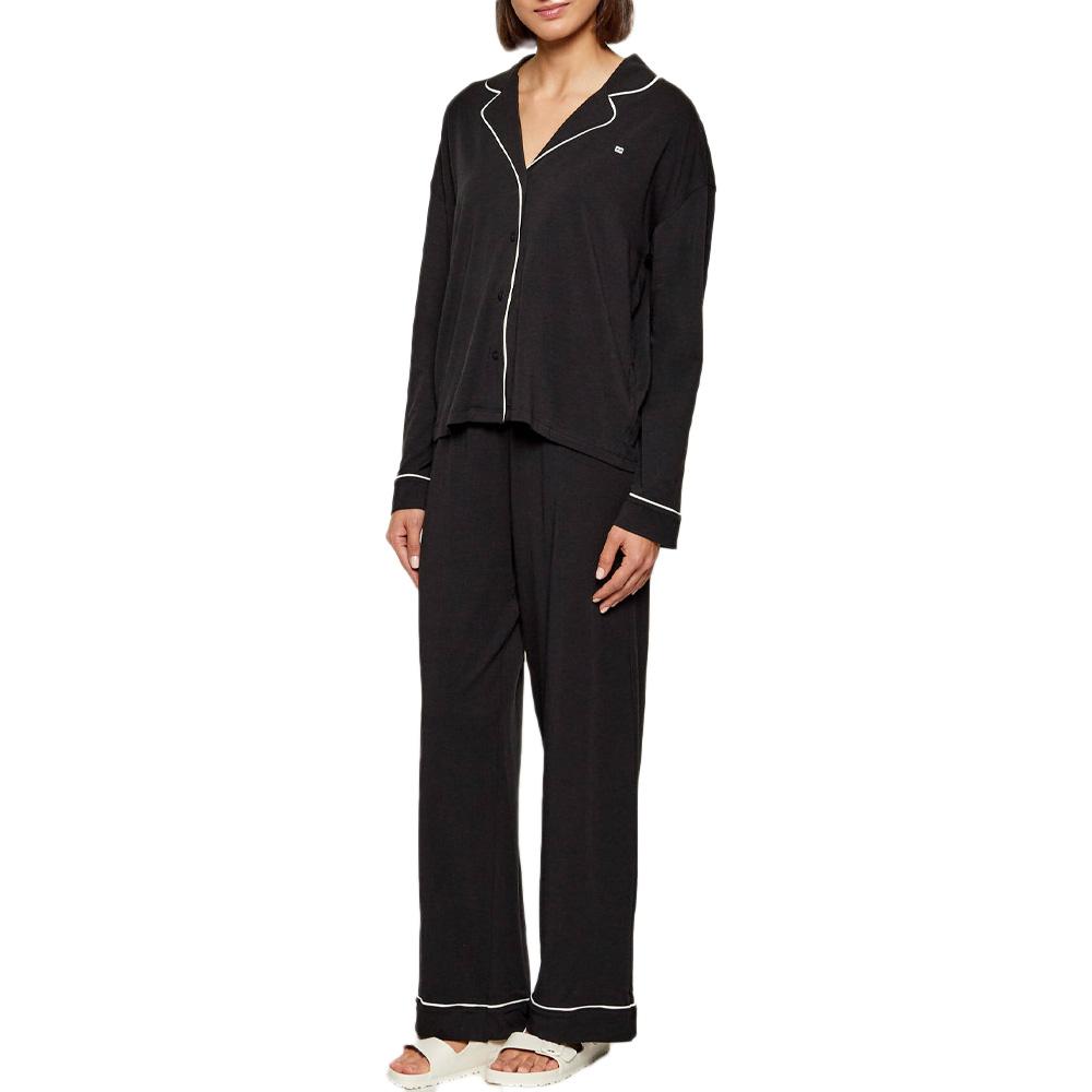 Pyjama Noir Femme Tommy Hilfiger UW0UW06142 pas cher