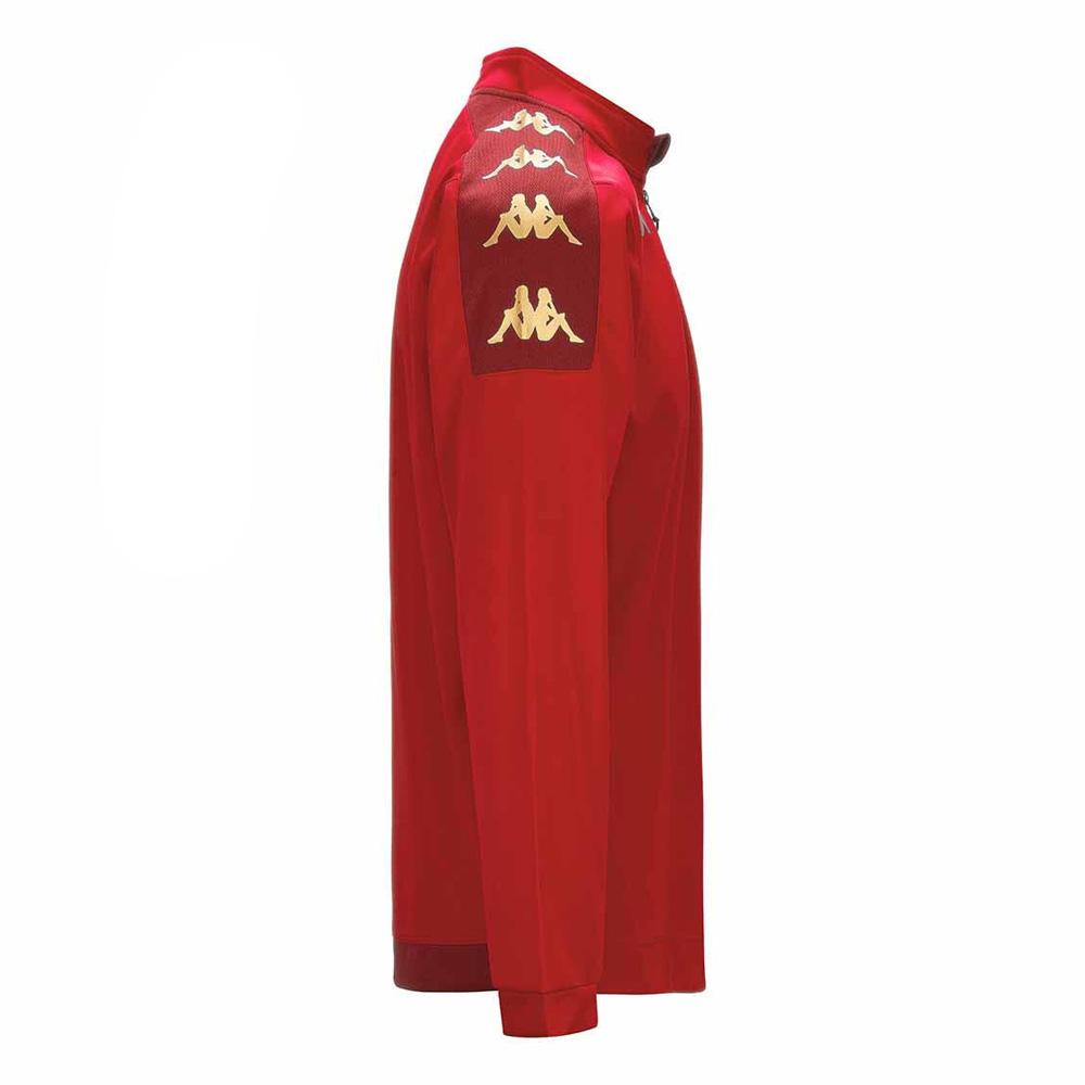 Sweat 1/4 de Zip Rouge Homme Kappa Gassolo vue 2