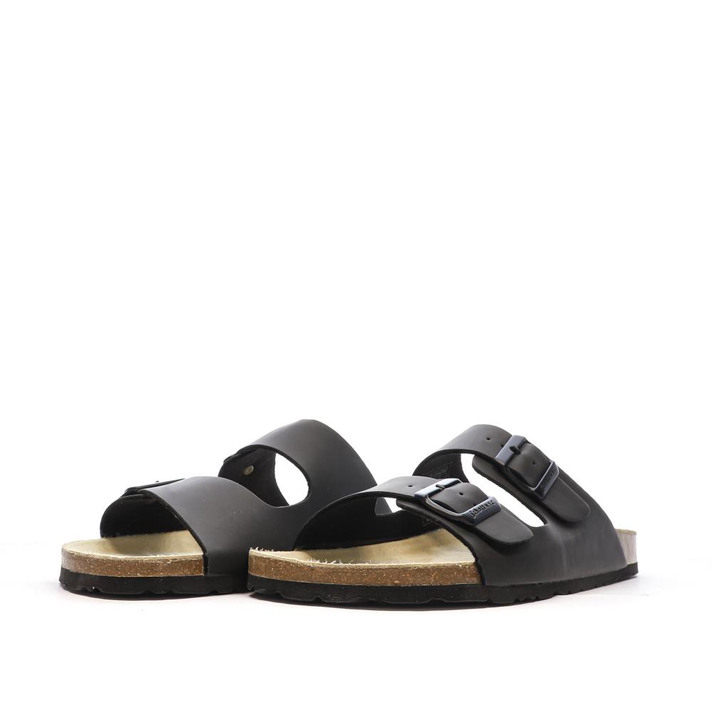 Sandales Noires Lisses Homme Schott Arthur vue 4