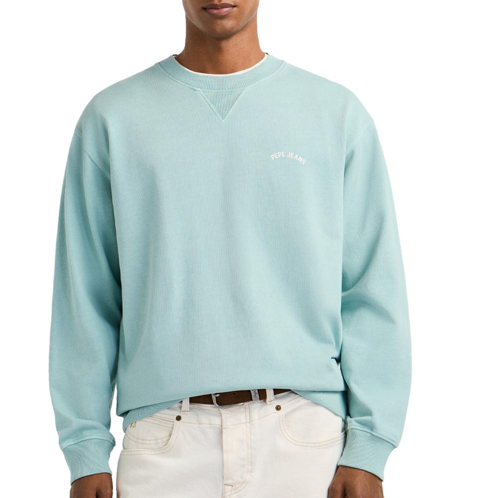 Sweat Bleu Clair Homme Pepe jeans John pas cher