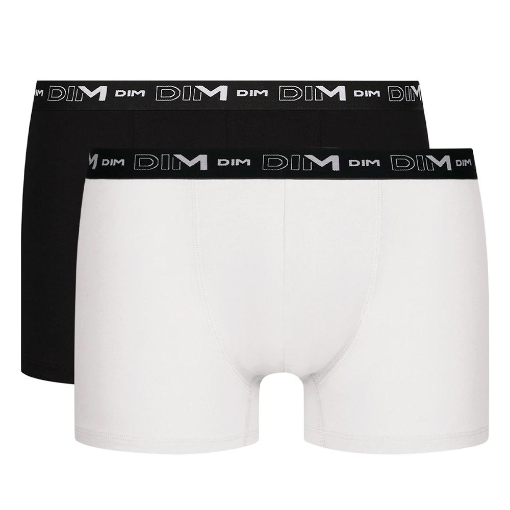 Lot de 3 Boxers Blanc/Noir Homme Dim D6596 pas cher
