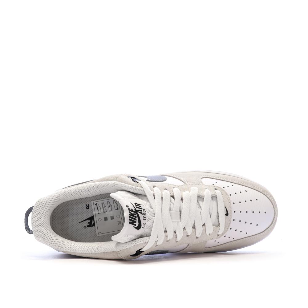 Baskets Blanc/Gris Homme Nike Air Force 1 '07 Lv8 vue 4