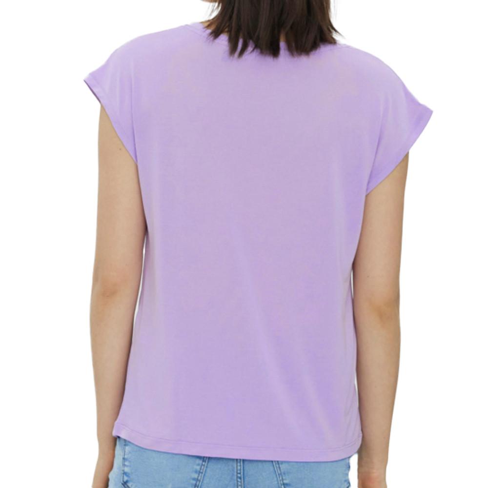 T-shirt Violet Femme Vero Moda Filli vue 2
