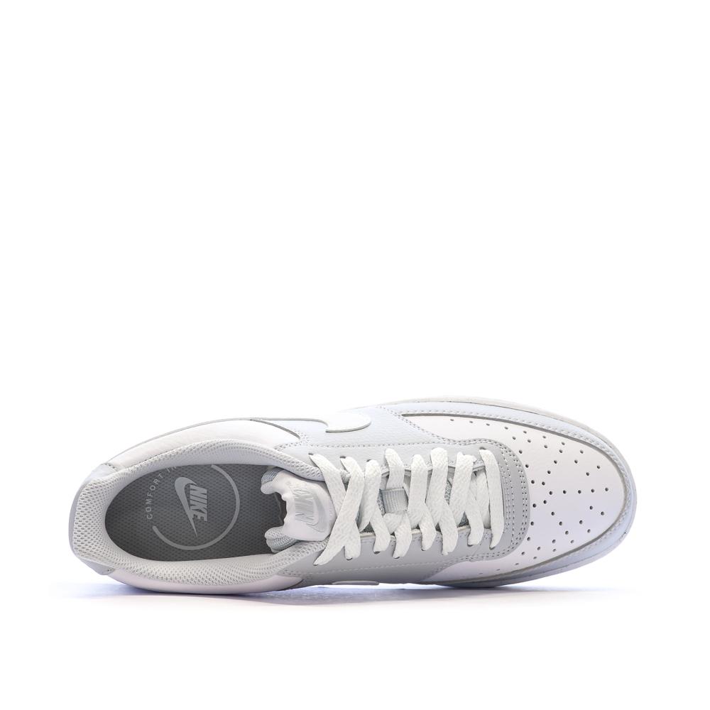 Baskets Grises/Blanches Homme Nike Court Vision Lo vue 4