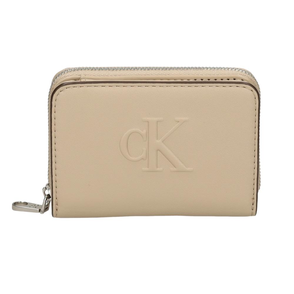 Portefeuille Beige Femme Calvin Klein Jeans Sculpted pas cher