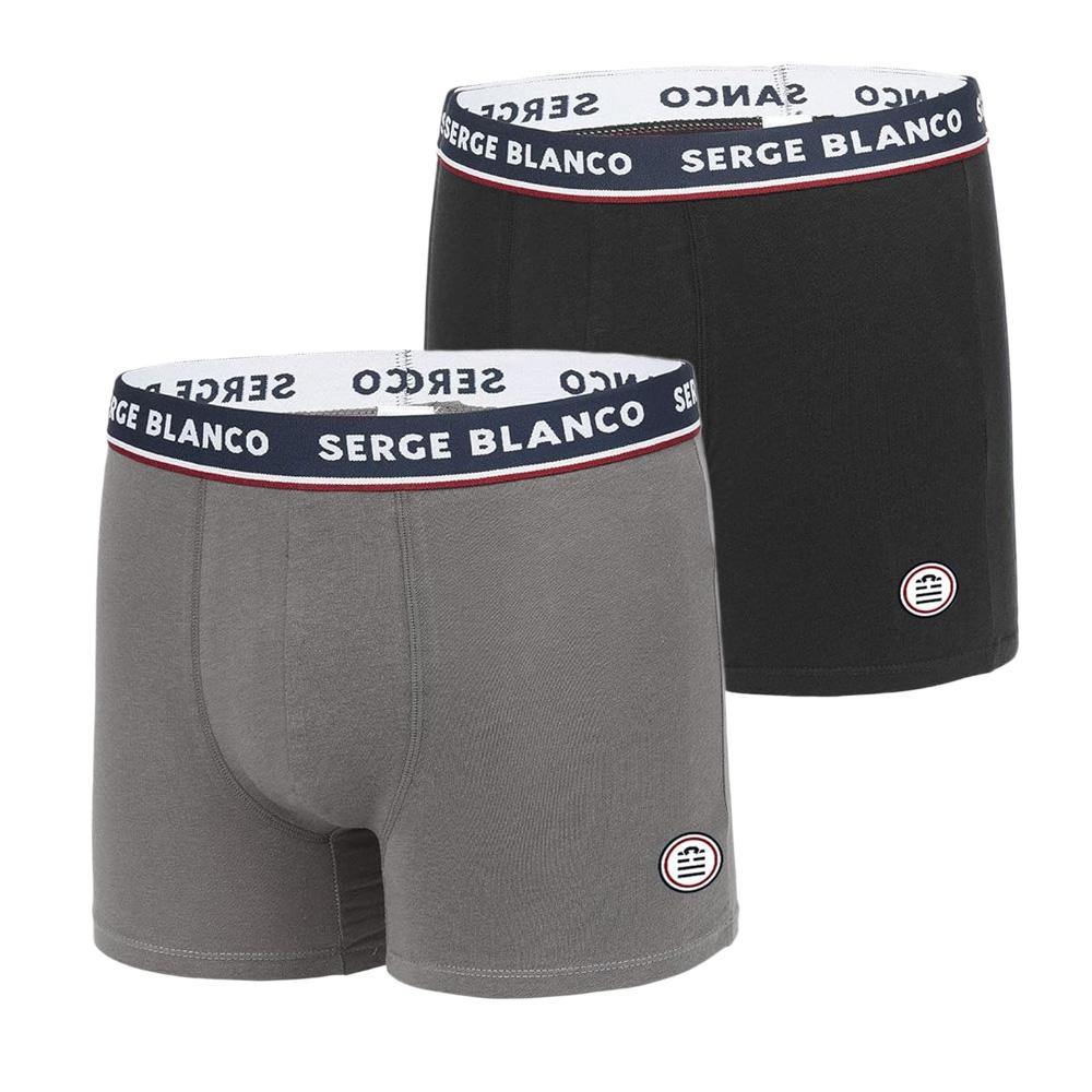 X2 Boxers Gris/Noir Homme Serge Blanco GNO pas cher