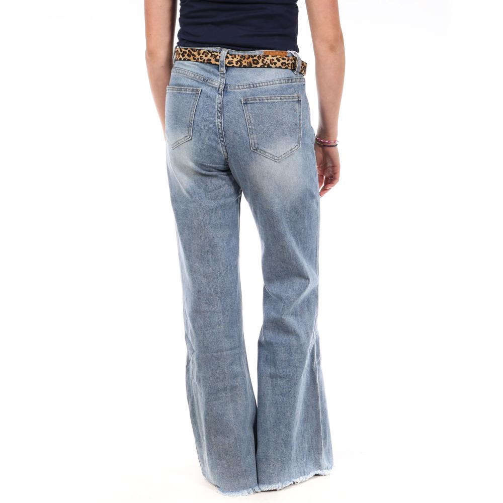 Jean Droit Bleu Moyen Femme Monday Premium 3300 vue 2