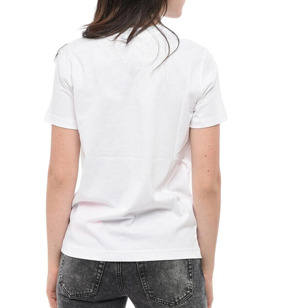 T-Shirt Blanc Femme Diesel T-reg 53-d Maglietta vue 2