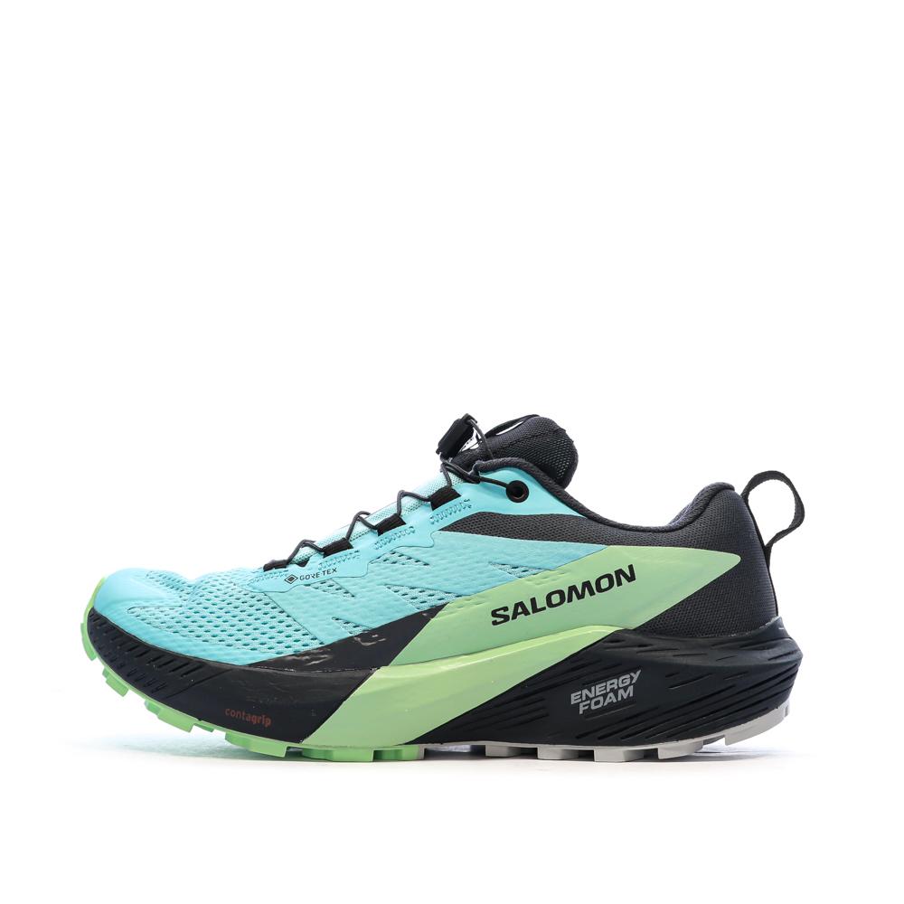 Chaussures de Trail Turquoise Femme Salomon Ride 5 Gtx pas cher
