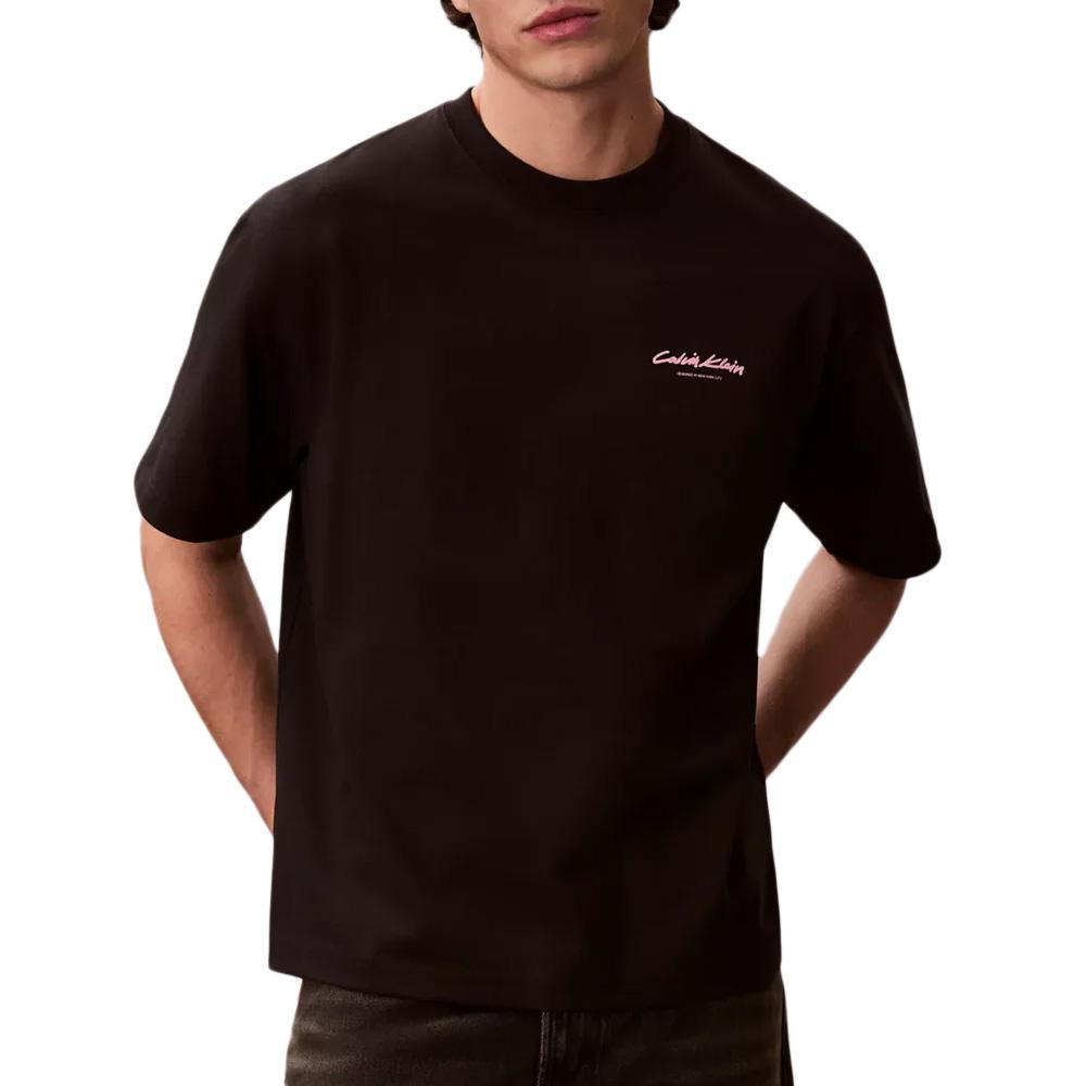 T-shirt Noir Homme Calvin Klein Jeans Relaxed pas cher