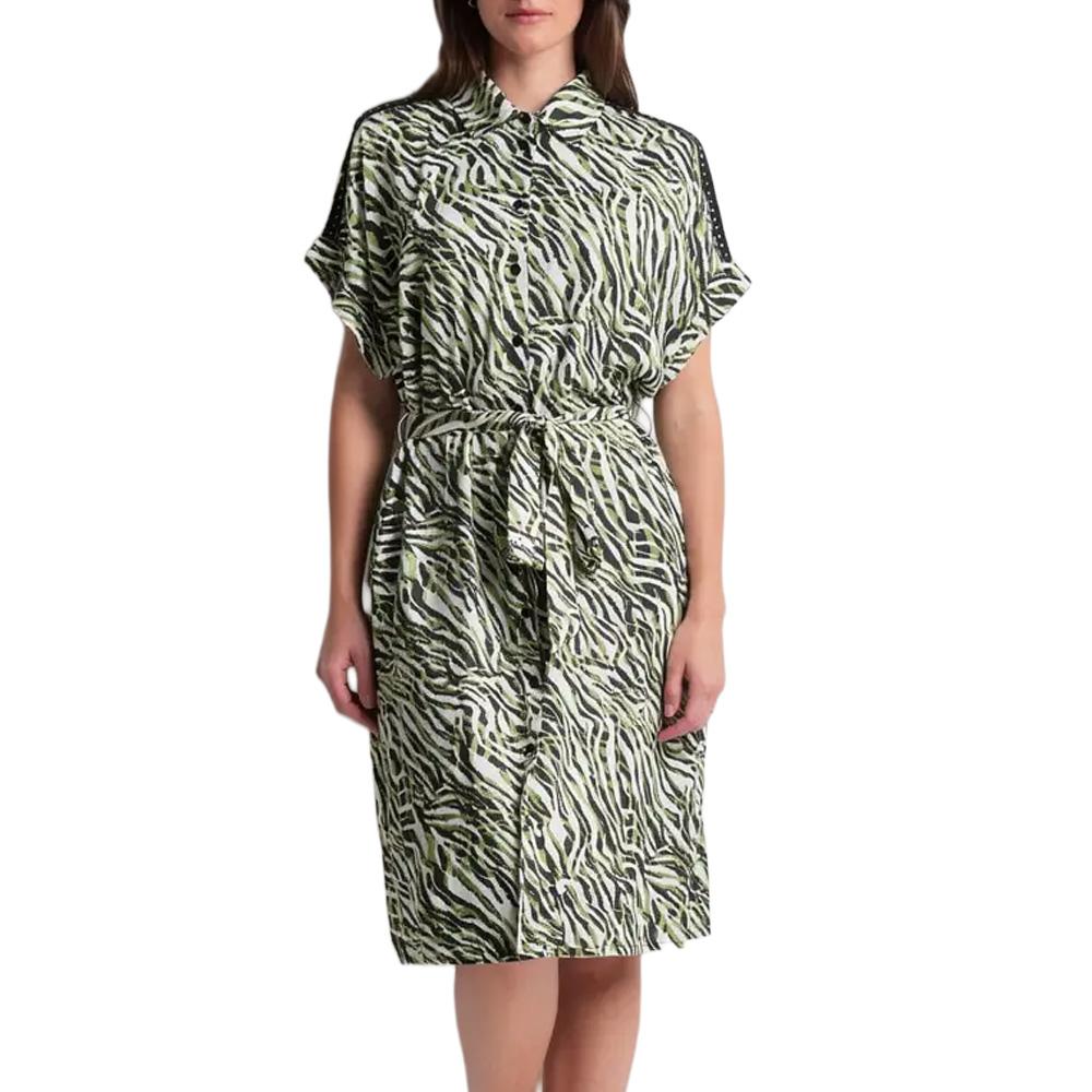 Robe Verte Imprimé léopard Femme Freeman Porter Raffia Tigerly pas cher