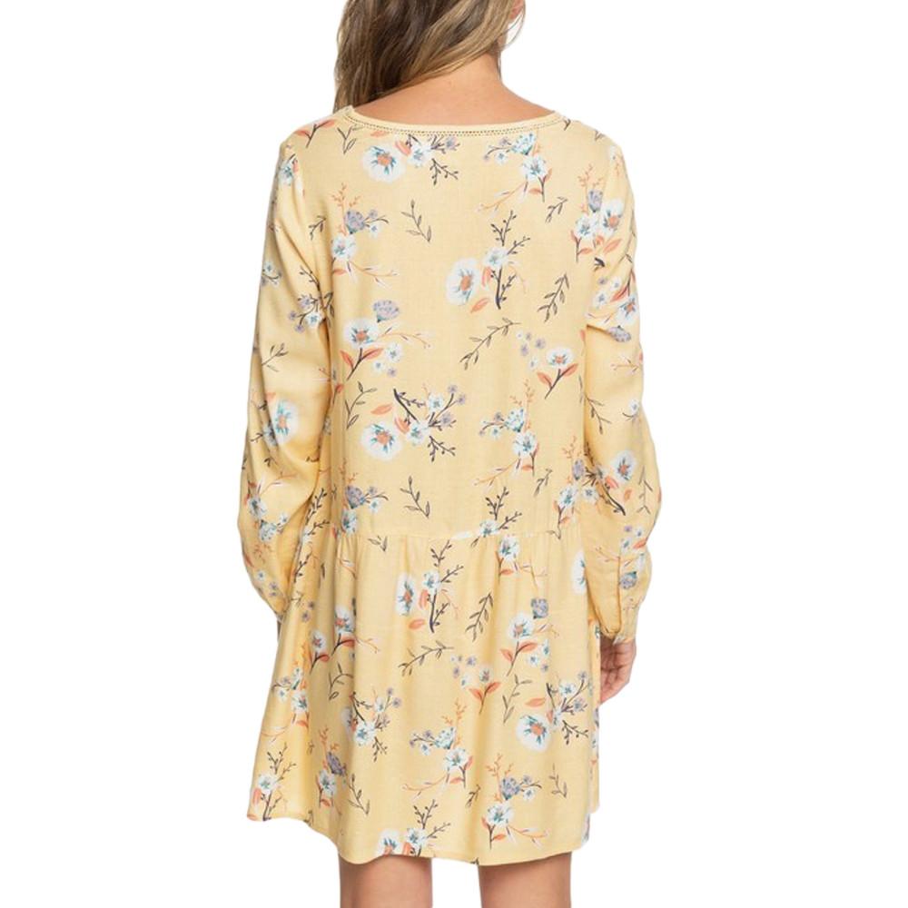 Robe Jaune à fleurs Femme Roxy Indigo Night vue 2