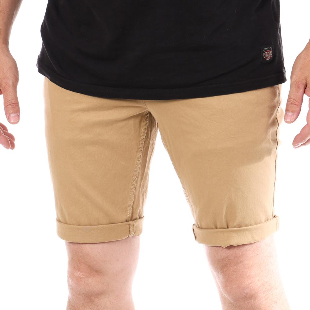 Short Beige Homme Paname Brothers Bermuda Chino pas cher