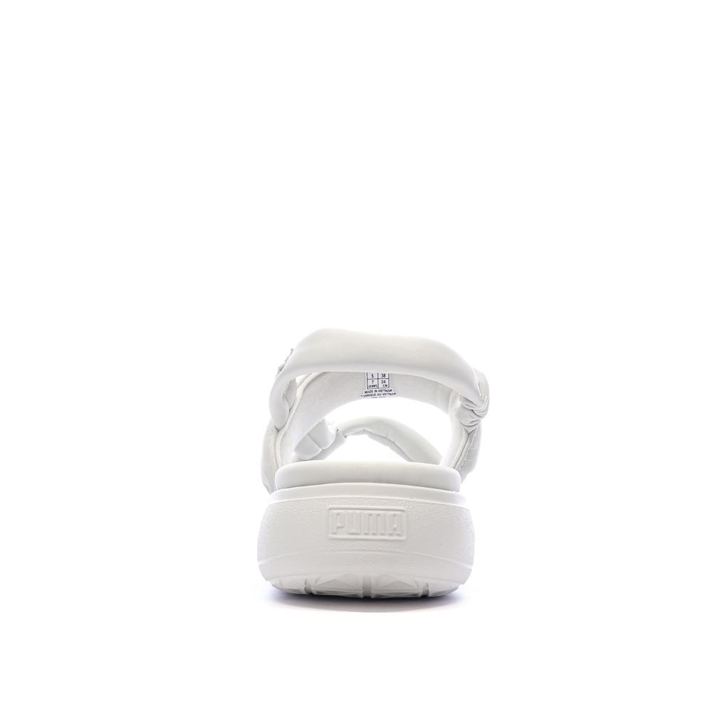 Sandales Blanches Femme Puma Suede Mayu vue 3