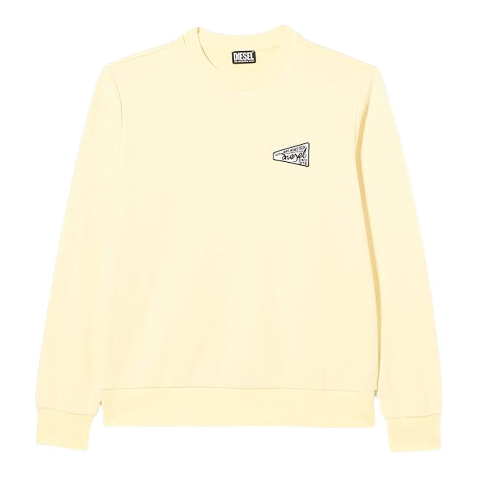 Sweat Jaune Homme Diesel Ginn Felpa