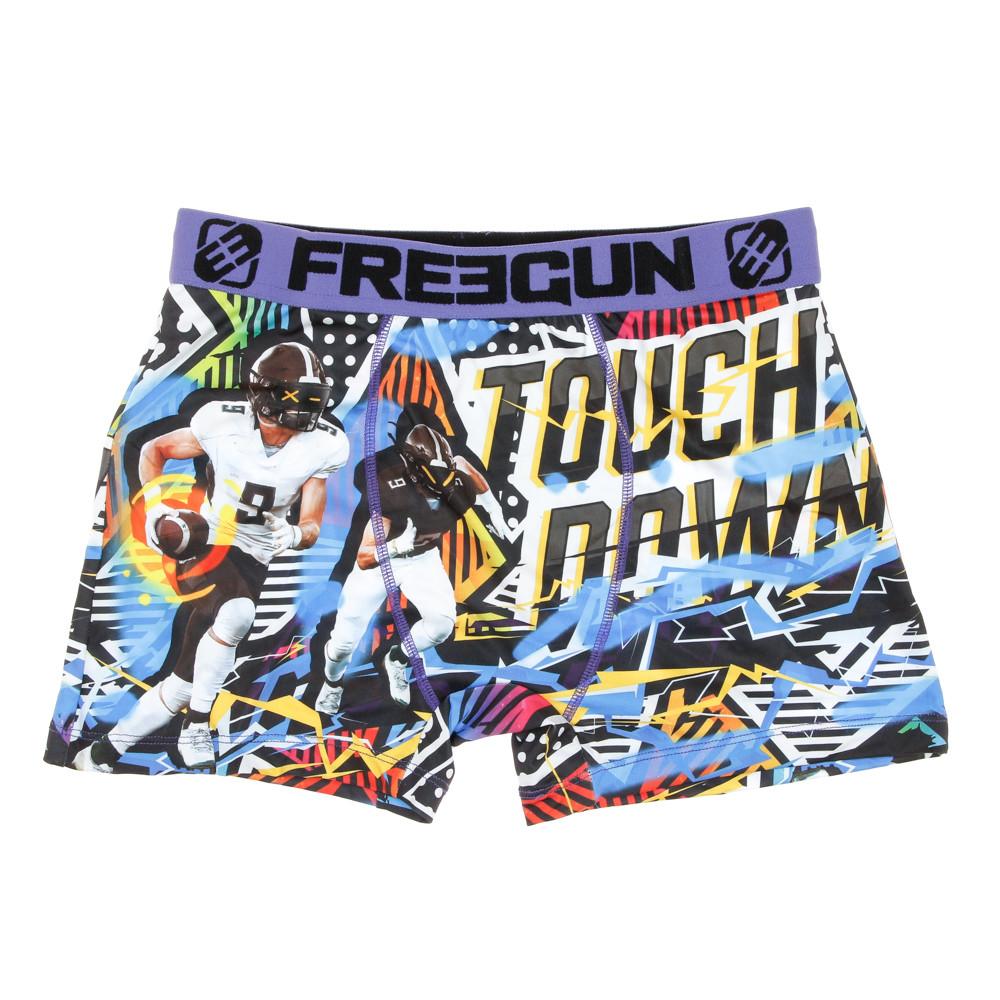 Boxer Bleu/Jaune Homme Freegun American Football pas cher