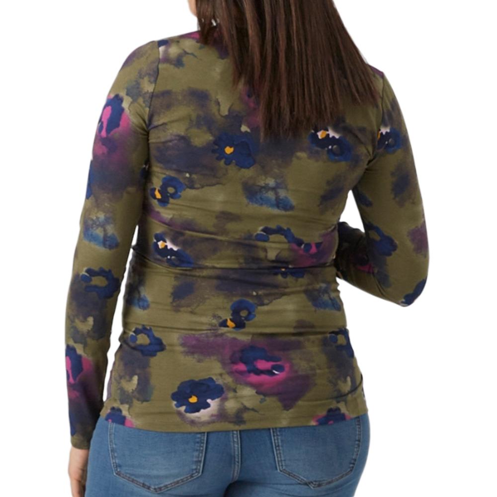 T-Shirt Manches Longues de Grossesse Kaki/Rose Femme Mamalicious Landrea vue 2