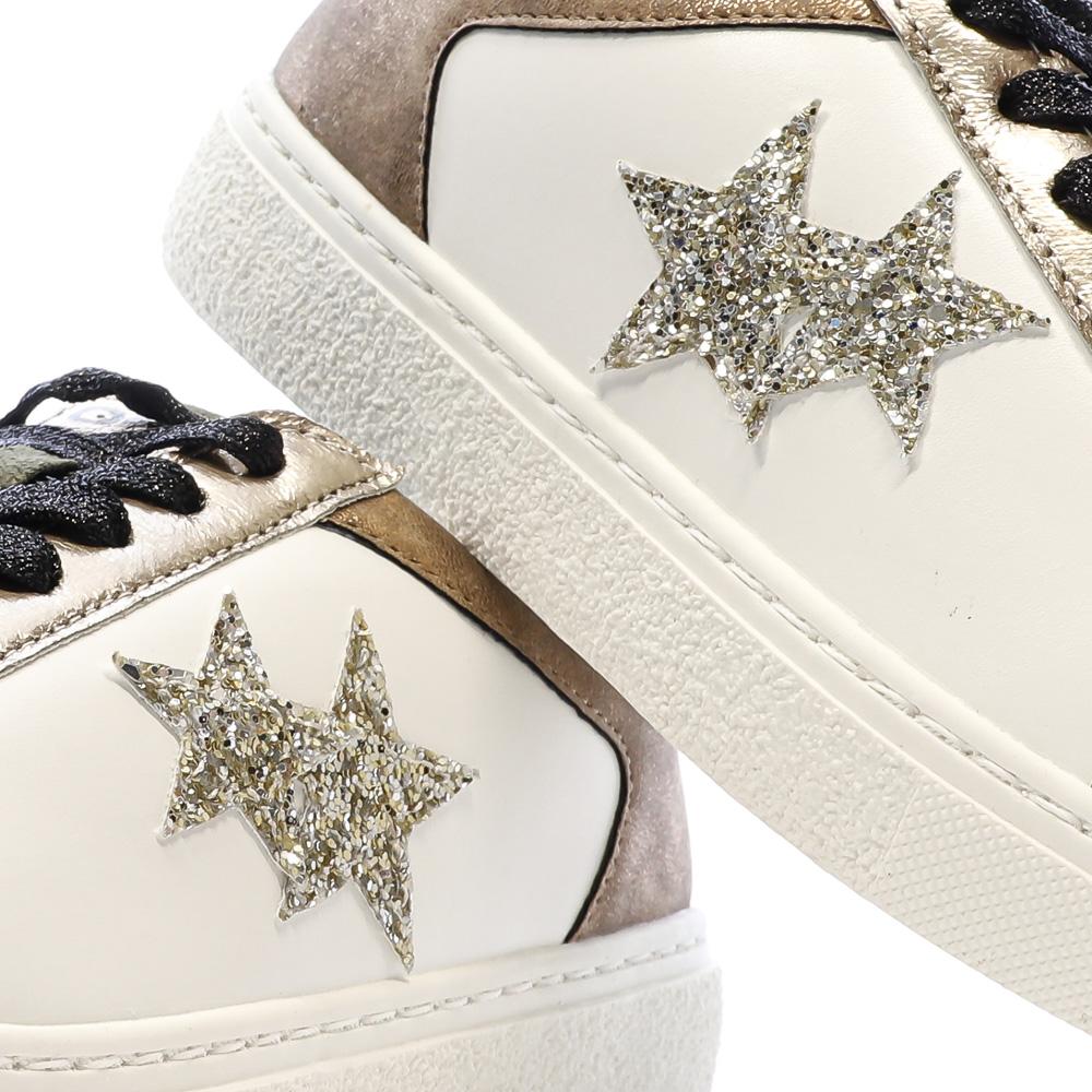 Baskets Blanches/Camel Femme Only Star vue 7