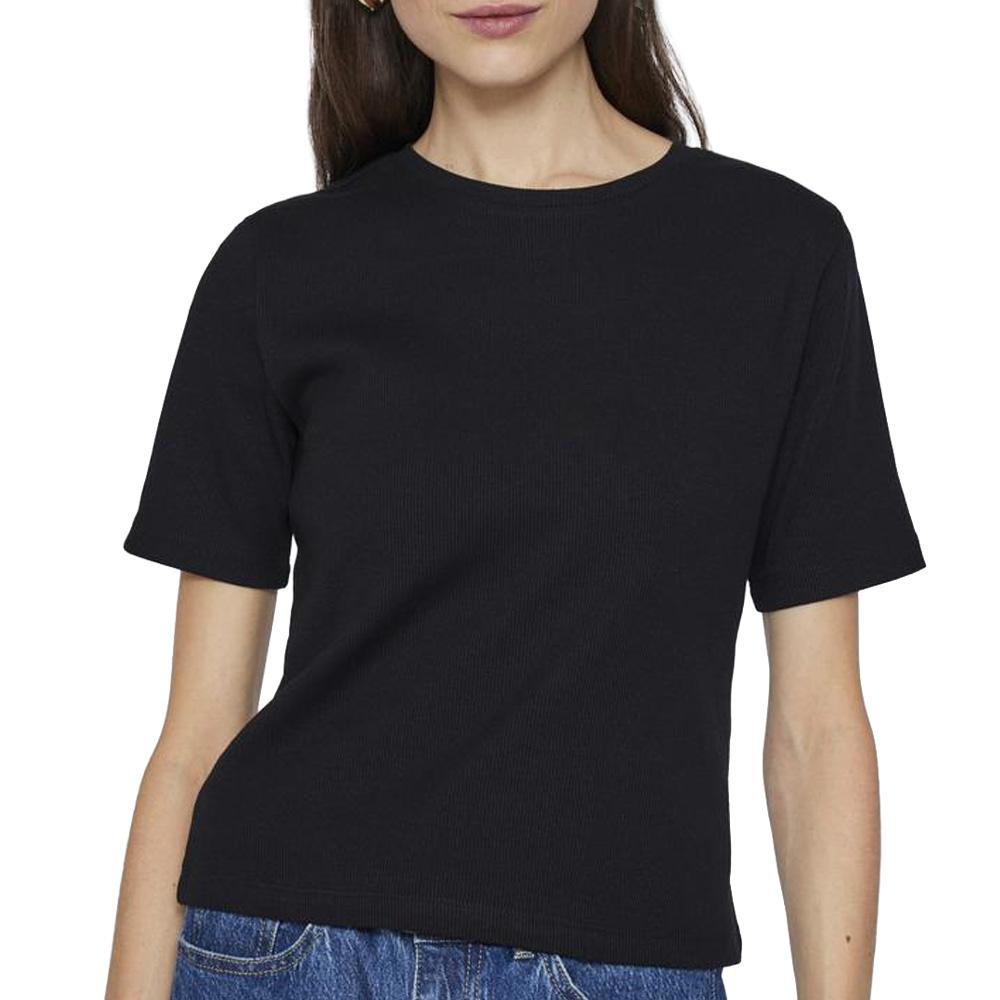 T-shirt Noir Femme Vila Sola pas cher