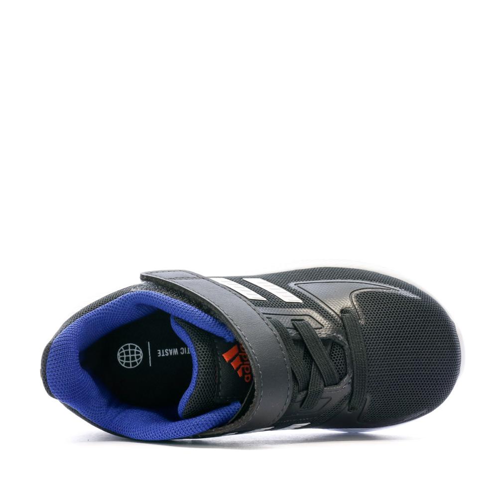 Baskets Noir/Bleu Garçon Adidas Runfalcon 2.0 vue 4