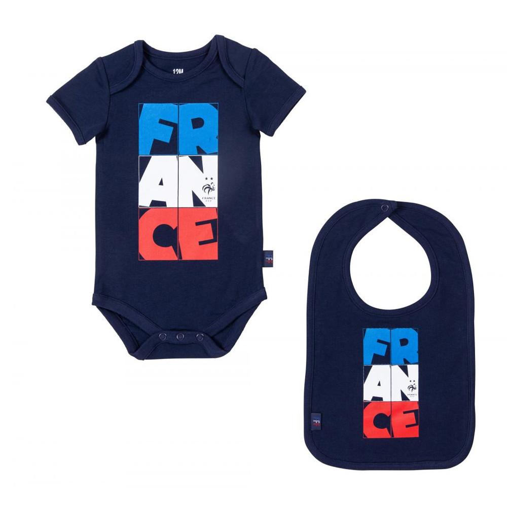 Set Body + Bavoir Bébé Equipe de France F21153 pas cher