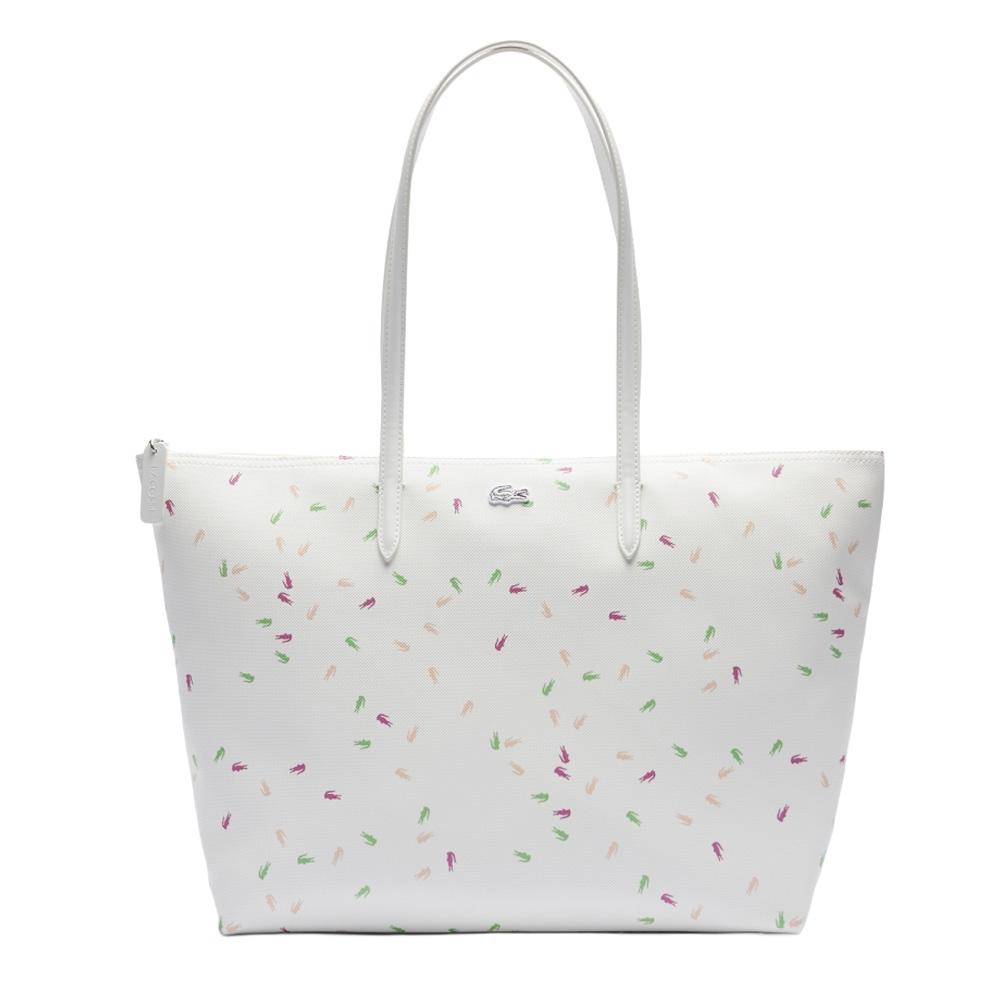 Sac à Main Blanc Femme Lacoste confetti pas cher