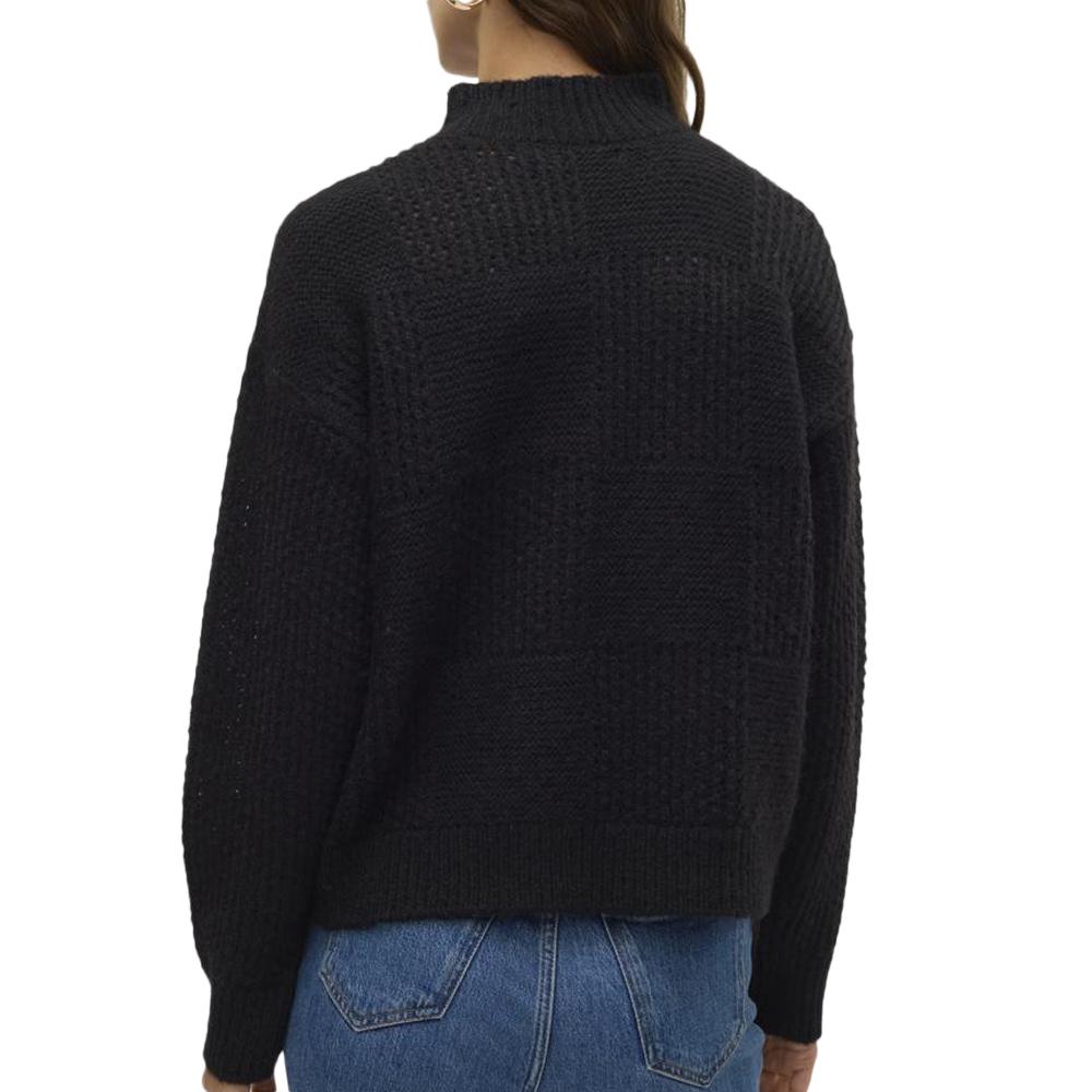 Pull Noir Femme Vero Moda Moon vue 2