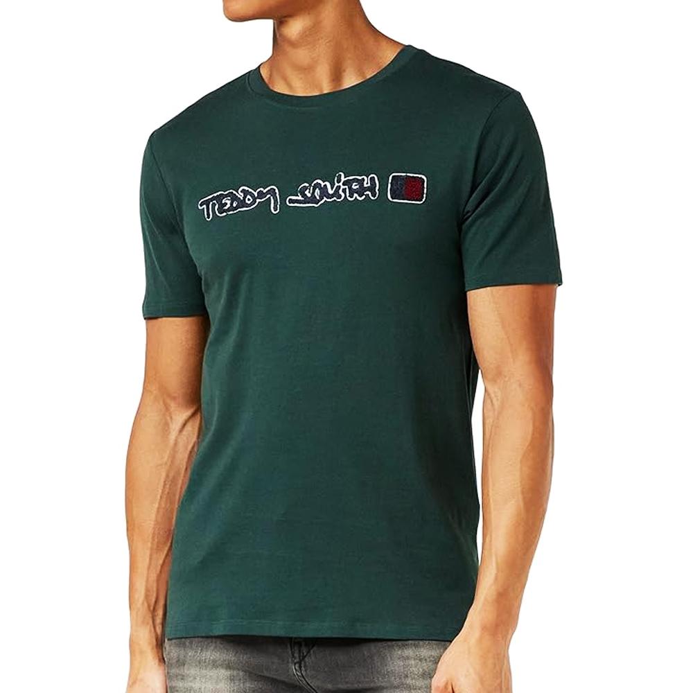 T Shirt Kaki Homme Teddy Smith T-Clap pas cher