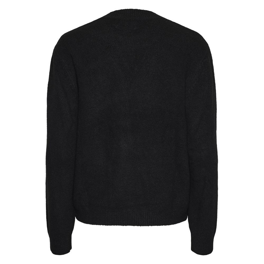 Pull Noir Femme Pieces Emma vue 2