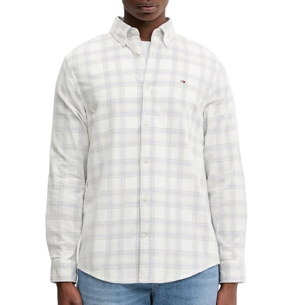 Chemise Blanc/Beige/Bleu Homme Tommy Hilfiger DM0DM22408 pas cher